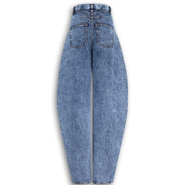 Alaïa High Waisted Round Jeans - ALAÏA Pants - Laser Cut Luxury - Shop at Coveti