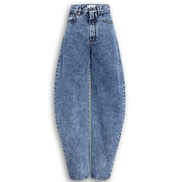 Alaïa High Waisted Round Jeans - ALAÏA Pants - Laser Cut Luxury - Shop at Coveti