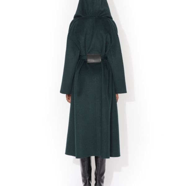 Alaïa Hood Cashmere Wrap Coat - ALAÏA Coats - Laser Cut Luxury - Shop at Coveti