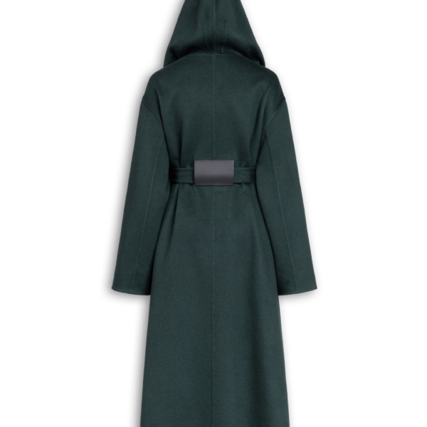 Alaïa Hood Cashmere Wrap Coat - ALAÏA Coats - Laser Cut Luxury - Shop at Coveti