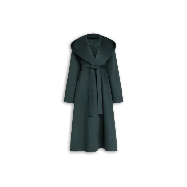 Alaia Hood Cashmere Wrap Coat