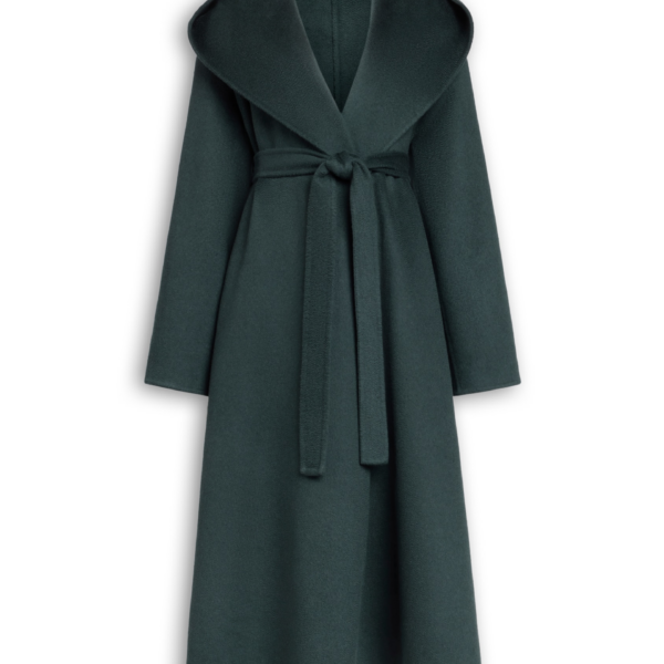 Alaïa Hood Cashmere Wrap Coat - ALAÏA Coats - Laser Cut Luxury - Shop at Coveti
