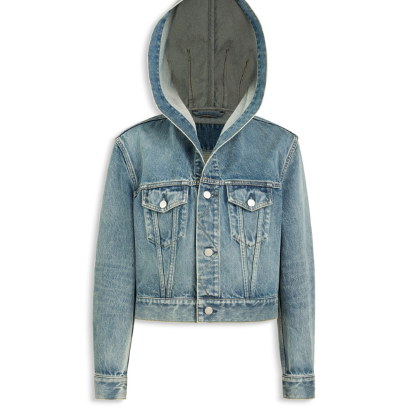 Alaïa Hooded Denim Jacket - ALAÏA Jackets - Laser Cut Luxury - Shop at Coveti