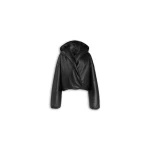 Alaïa Hooded Leather Bomber - ALAÏA Jackets - Laser Cut Luxury - Shop at Coveti