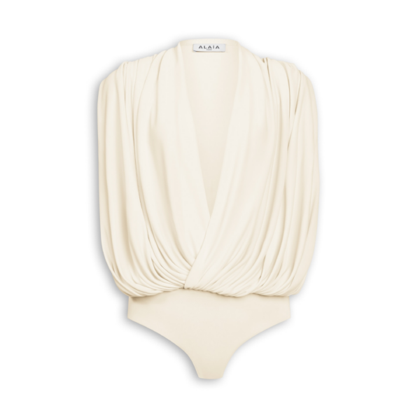 Alaïa Hooded Viscose Bodysuit - ALAÏA Hoodies - Laser Cut Luxury - Shop at Coveti