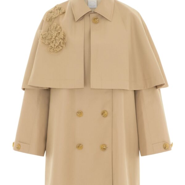 Astrelle Coat in Camel Cotton Gabardine