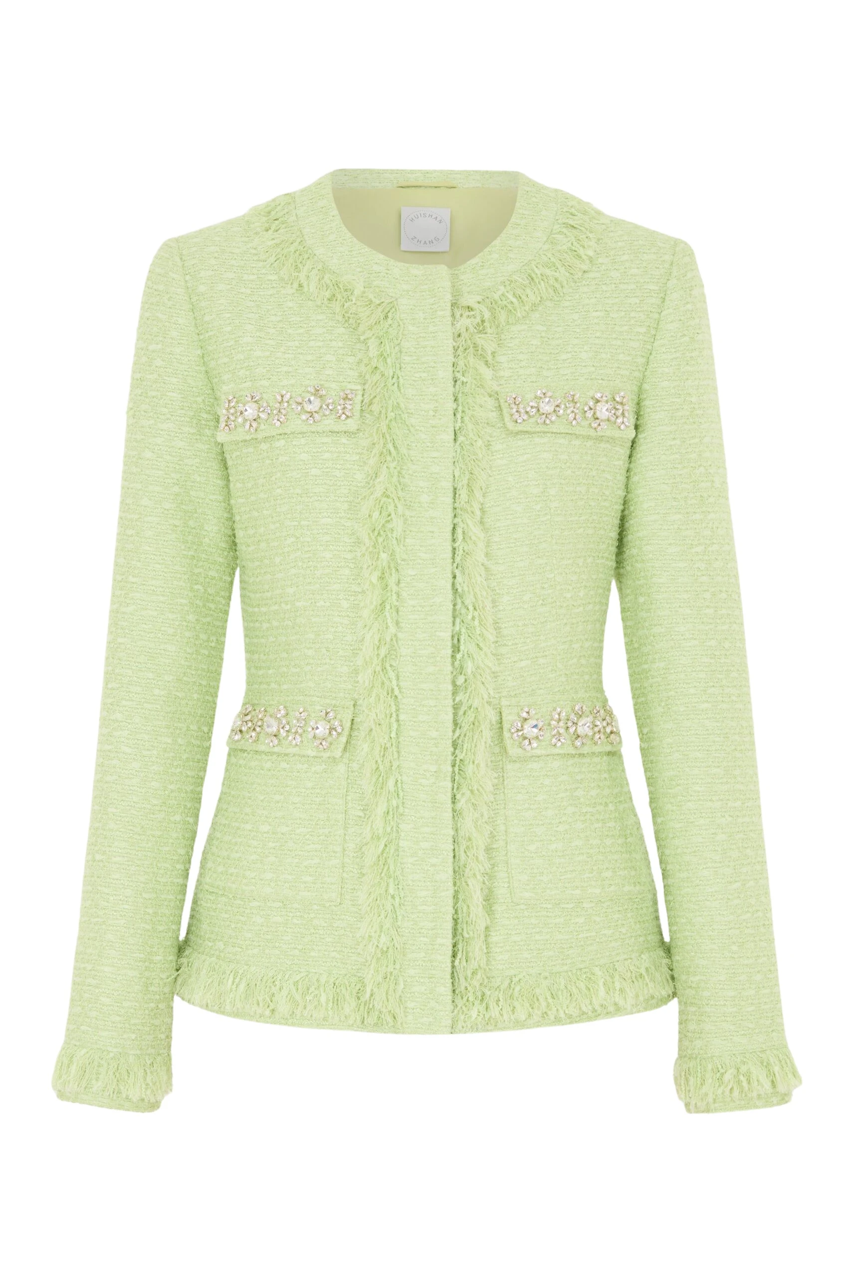 Huishan-Zhang-Cecil-Jacket-in-Pale-Green-Tweed-scaled43646_nobg Huishan Zhang