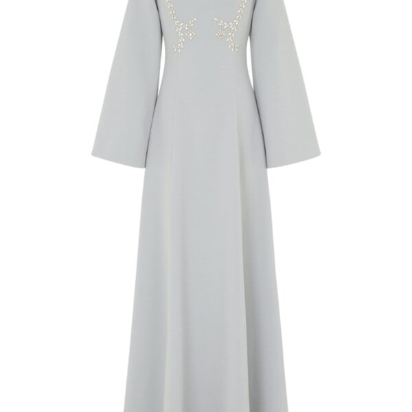 Clover Gown in Grey Crepe
