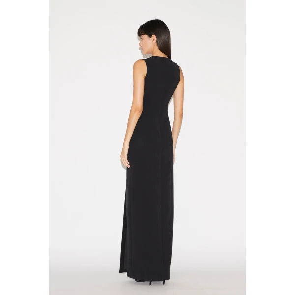 Huishan Zhang Izmara Dress in Black Crepe, view 5