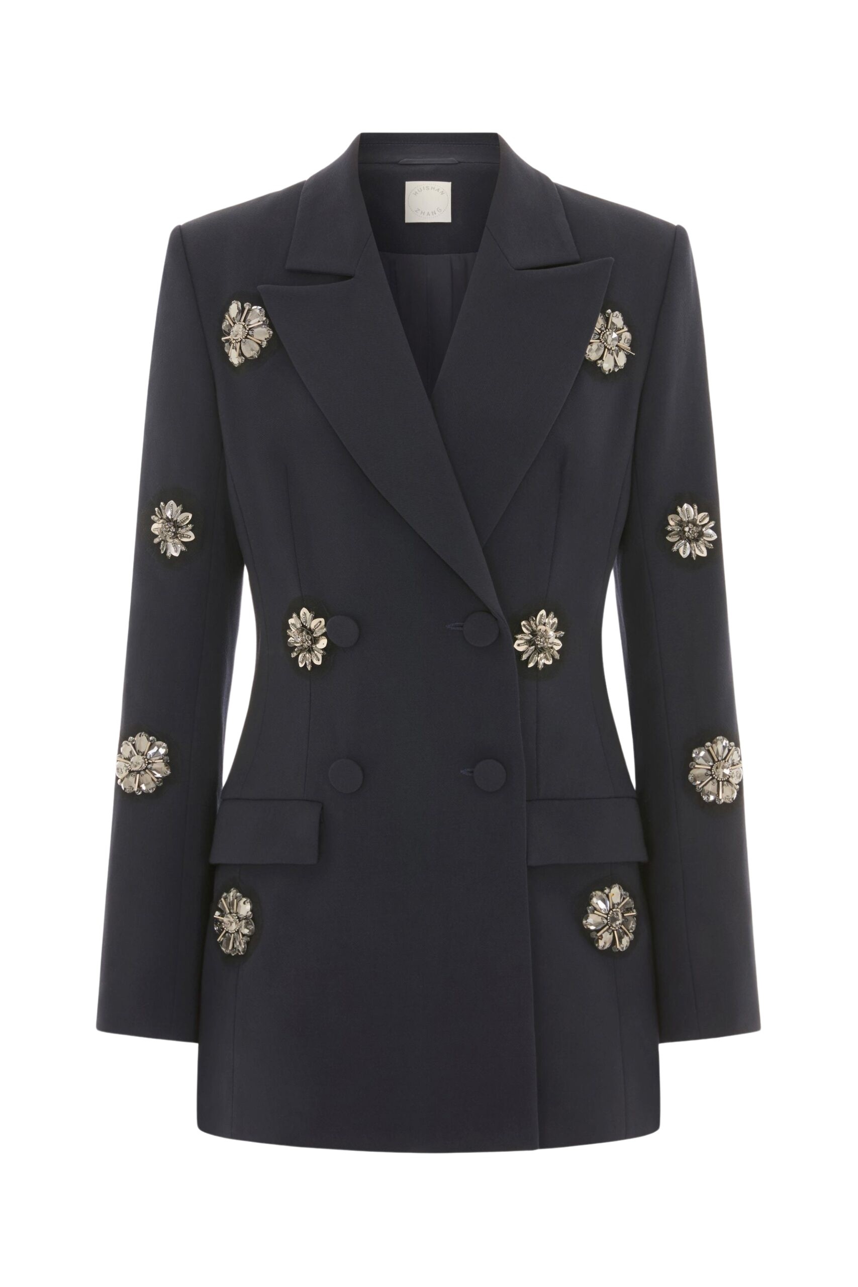 Huishan Zhang Joanne Blazer in Navy Tailoring