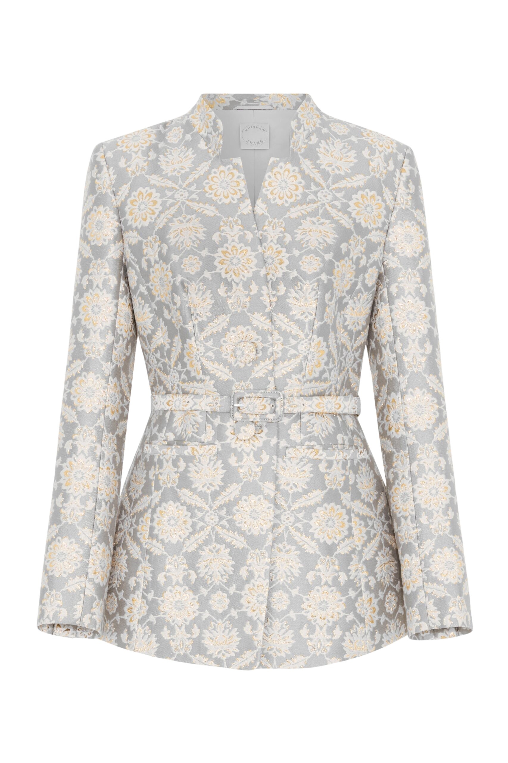 Huishan Zhang Kieran Jacket in Grey Jacquard