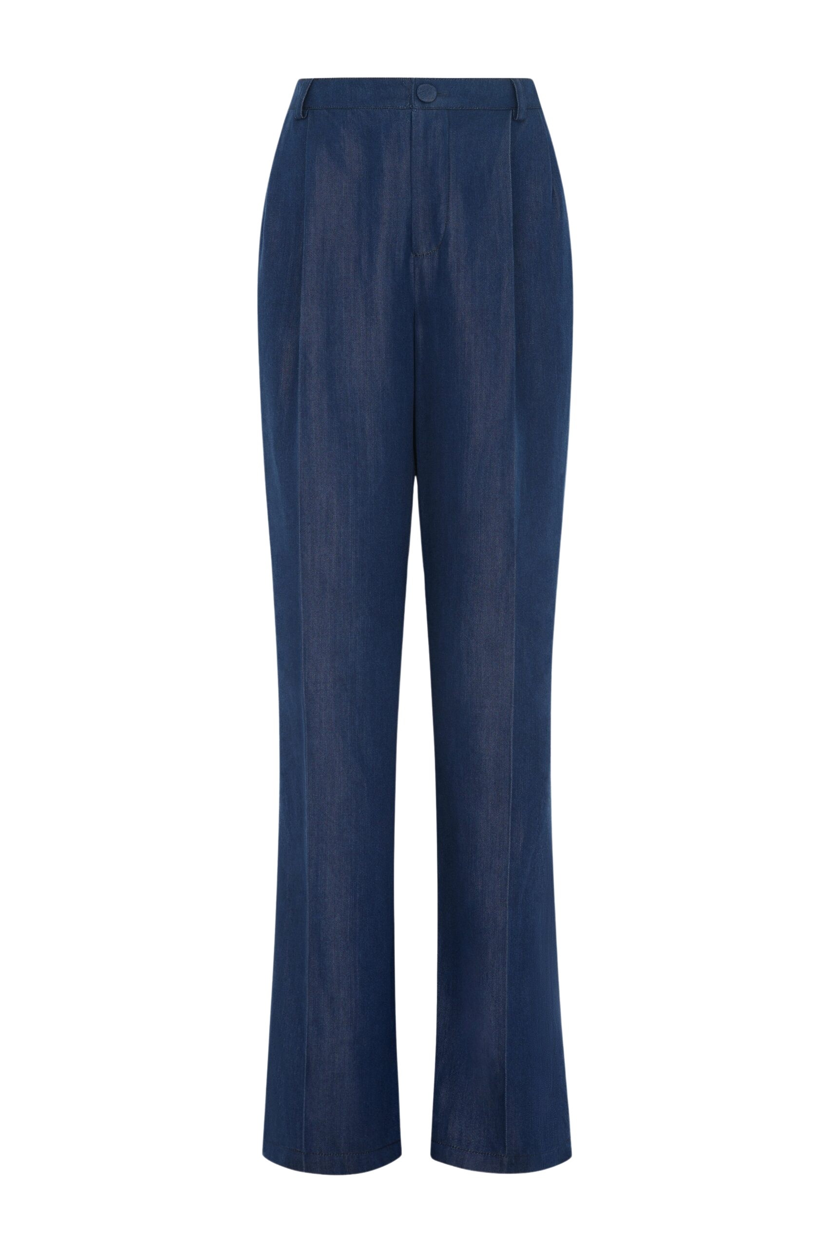 Huishan Zhang Lucian Trousers in Blue Chambray