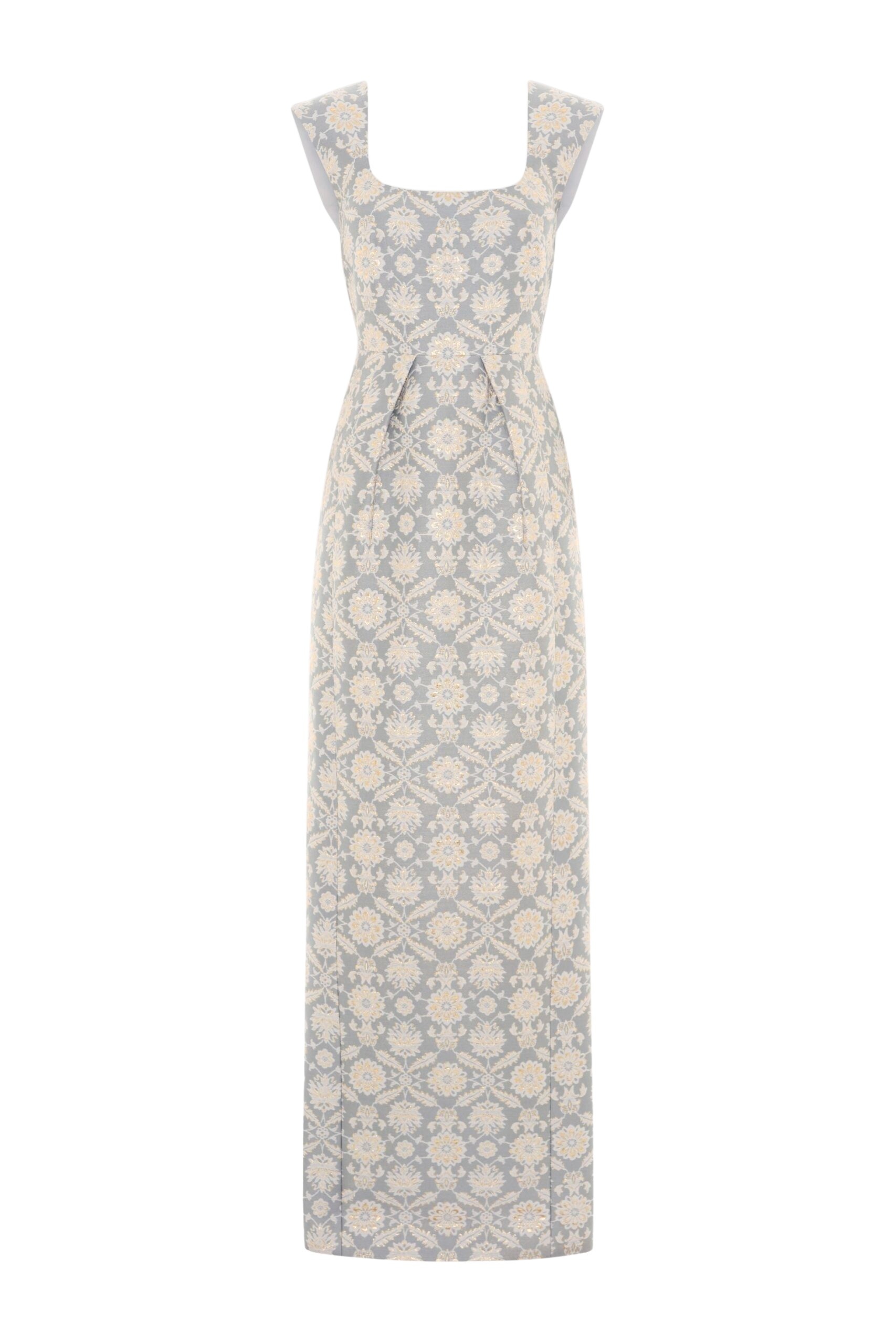 Huishan Zhang Patsy Gown in Grey Jacquard