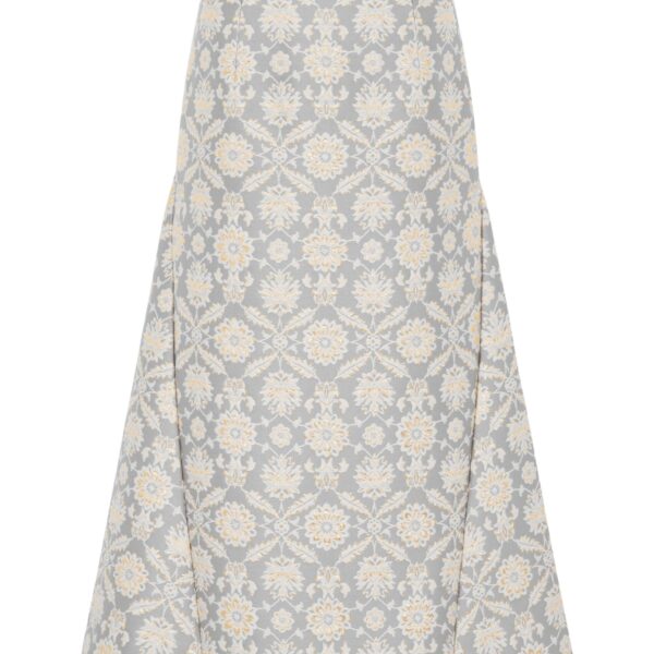 Vicky Skirt in Grey Jacquard