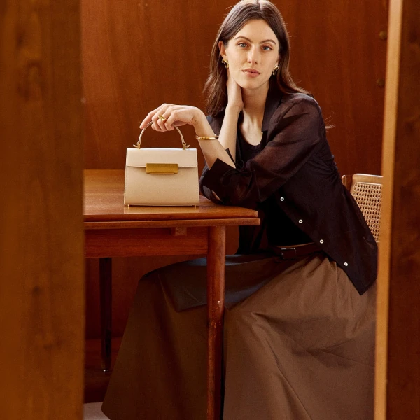 Ateliers Auguste Mini Capucine in Off White bag