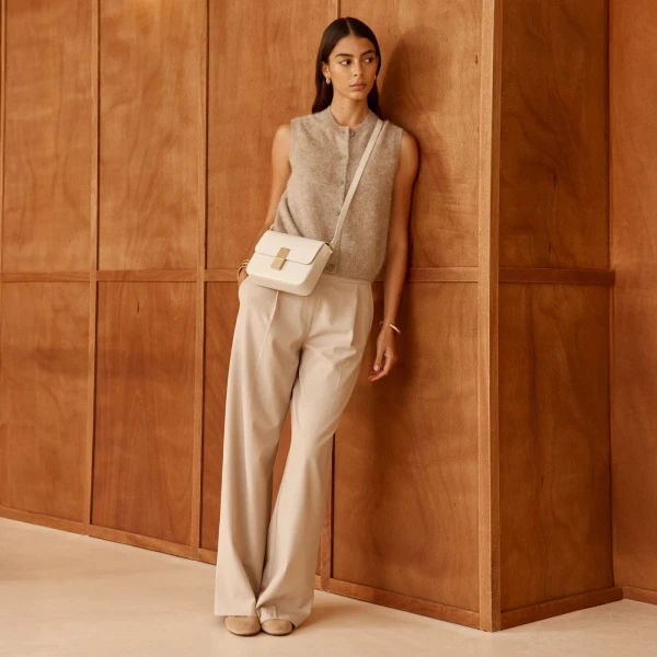 Ateliers Auguste Mini Monceau in Off White bag