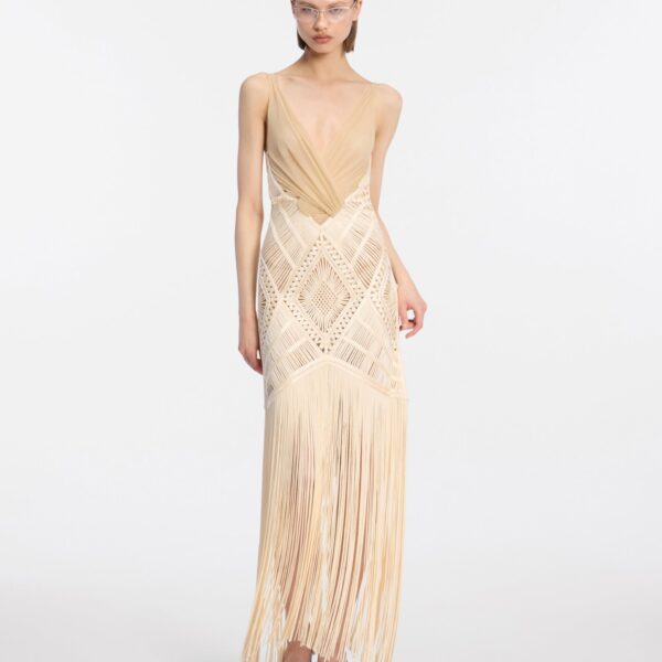 Ivory midi dress