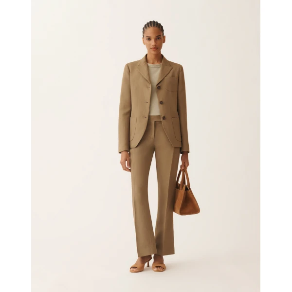 Fabiana Filippi Jersey T-shirt in Khaki Top, view 2