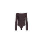 Alaïa Knit Off Shoulder Bodysuit - ALAÏA Tops - Laser Cut Luxury - Shop at Coveti