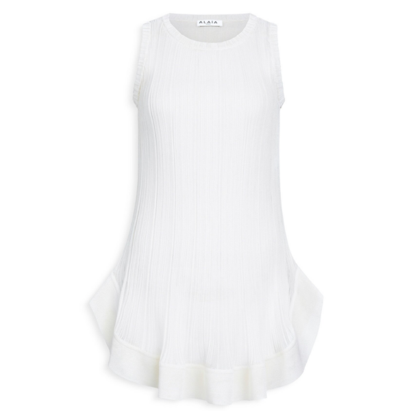 Alaïa Knitted Mini Pleated Dress - ALAÏA Dresses - Laser Cut Luxury - Shop at Coveti