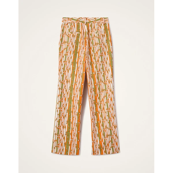 La DoubleJ 24/7 Pants in Smarties Orange - Pants - Milanese Maximalist Fashion at Coveti