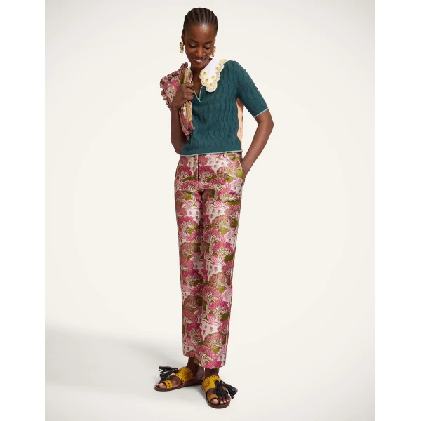 La DoubleJ 24/7 Pants in Tulip Green - Pants - Milanese Maximalist Fashion at Coveti