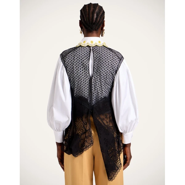 La DoubleJ Aura Top in Solid Black - Tops - Milanese Maximalist Fashion at Coveti