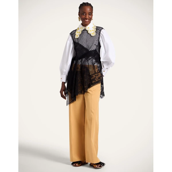 La DoubleJ Aura Top in Solid Black - Tops - Milanese Maximalist Fashion at Coveti