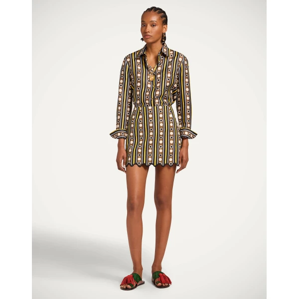 La DoubleJ Baia Mini Skirt in Sanctuary Brown - Skirts - Milanese Maximalist Fashion at Coveti