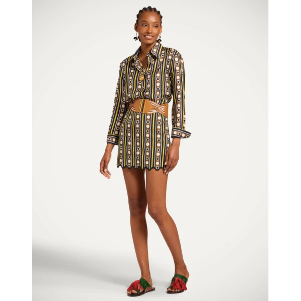 La DoubleJ Baia Mini Skirt in Sanctuary Brown - Skirts - Milanese Maximalist Fashion at Coveti