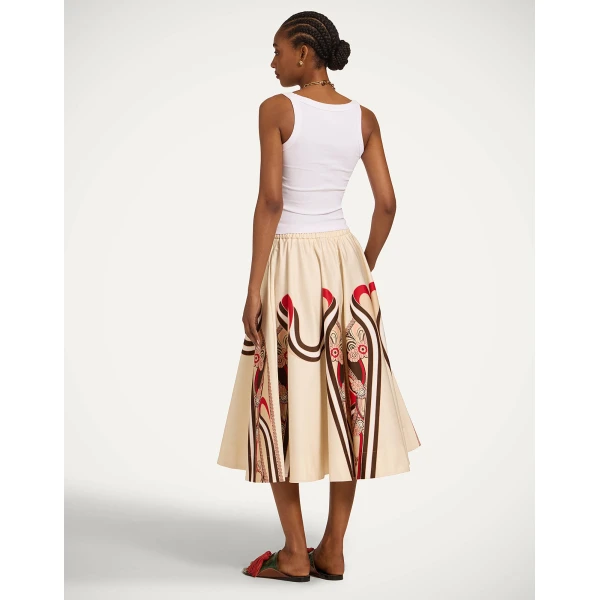 La DoubleJ Ballerina Skirt in Ambrosia Placée Red - Skirts - Milanese Maximalist Fashion at Coveti