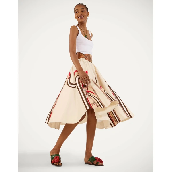 La DoubleJ Ballerina Skirt in Ambrosia Placée Red - Skirts - Milanese Maximalist Fashion at Coveti