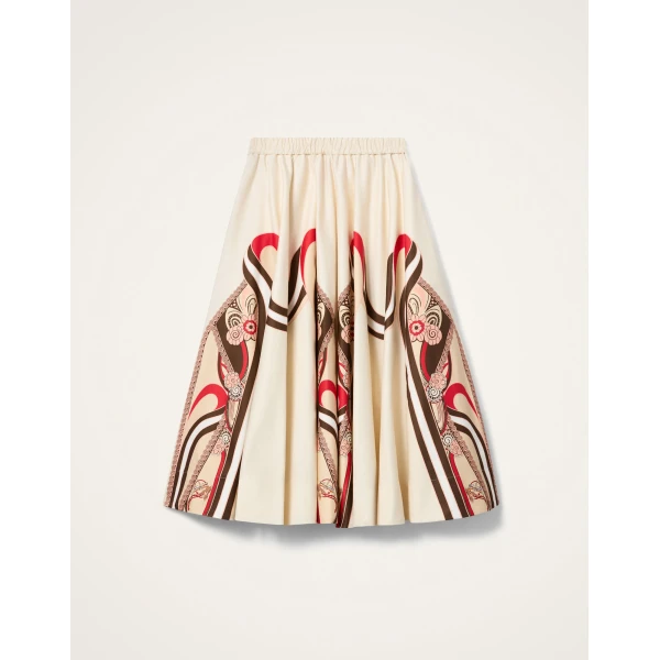 La DoubleJ Ballerina Skirt in Ambrosia Placée Red - Skirts - Milanese Maximalist Fashion at Coveti