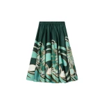 La DoubleJ Ballerina Skirt in Blooming Tulip Placée Dark Green - Skirts - Milanese Maximalist Fashion at Coveti