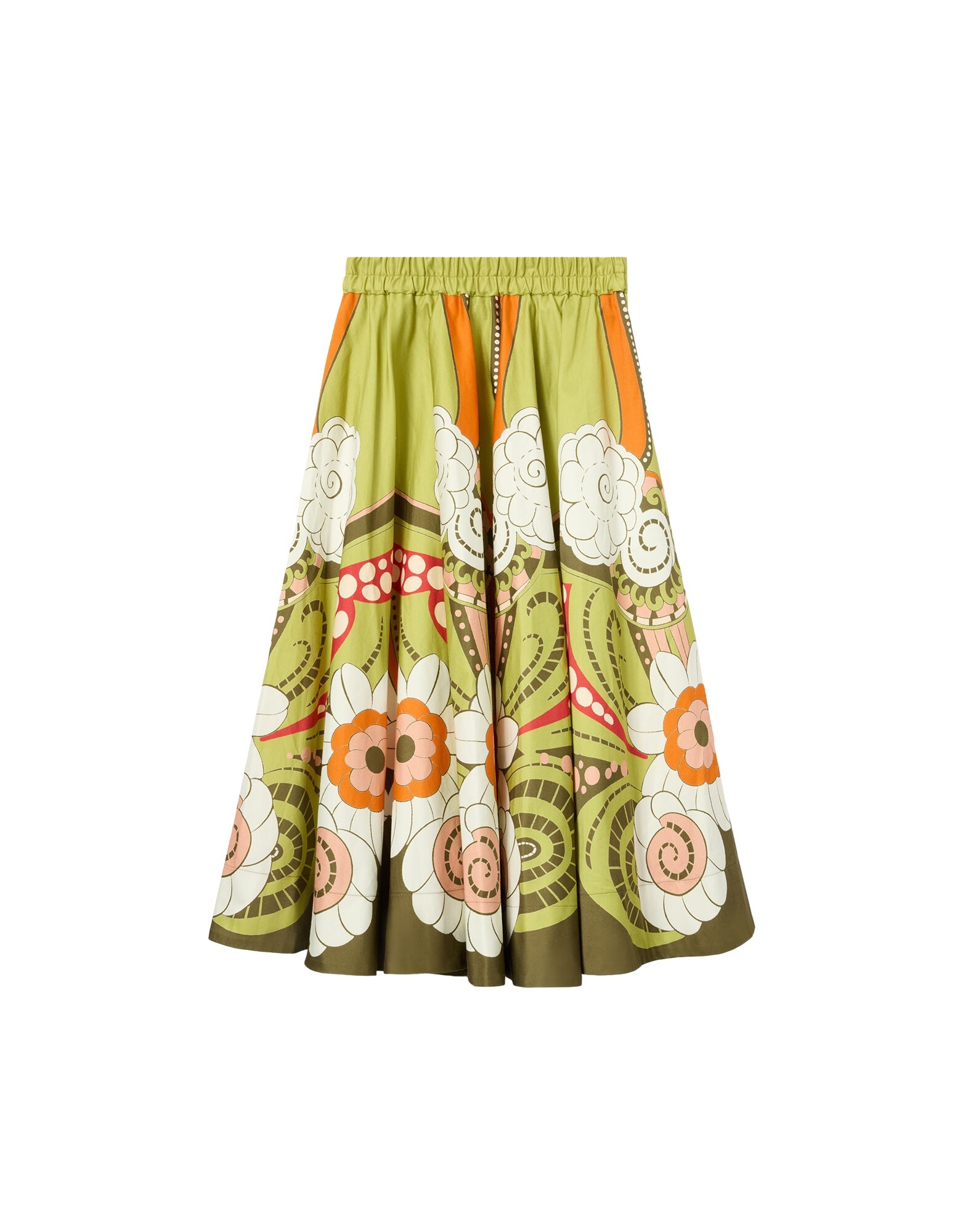 La DoubleJ Ballerina Skirt in Dragonfly Placée Green - Skirts - Milanese Maximalist Fashion at Coveti