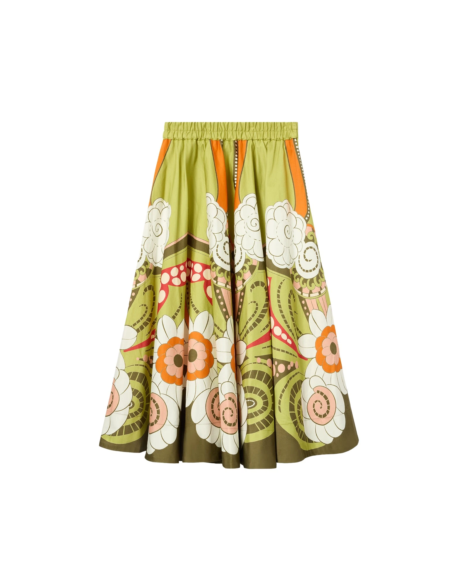 La-DoubleJ-Ballerina-Skirt-in-Dragonfly-Placee-Green14048_nobg La DoubleJ Ballerina Skirt in Dragonfly Placée Green - Skirts - Milanese Maximalist Fashion at Coveti