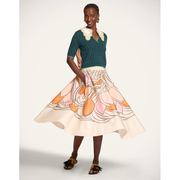 La DoubleJ Ballerina Skirt in Tulip Placée Pale Pink - Skirts - Milanese Maximalist Fashion at Coveti