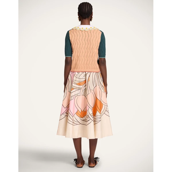 La DoubleJ Ballerina Skirt in Tulip Placée Pale Pink - Skirts - Milanese Maximalist Fashion at Coveti