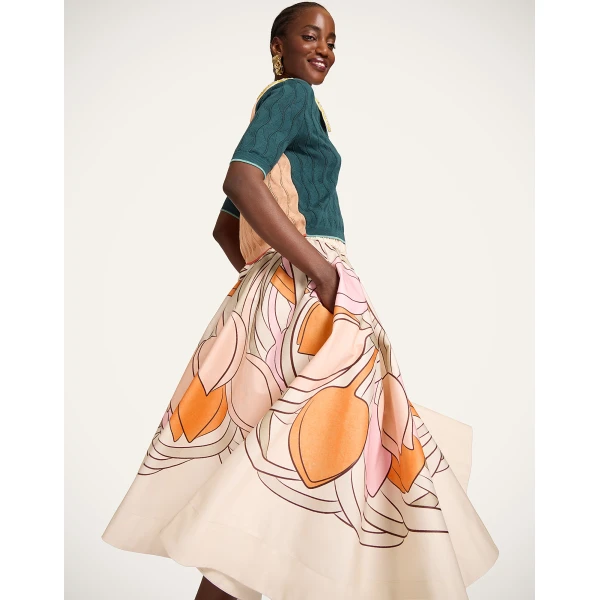 La DoubleJ Ballerina Skirt in Tulip Placée Pale Pink - Skirts - Milanese Maximalist Fashion at Coveti