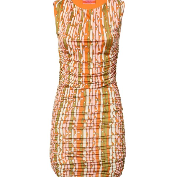 La DoubleJ Bandage Mini Dress in Smarties Orange - Dresses - Milanese Maximalist Fashion at Coveti