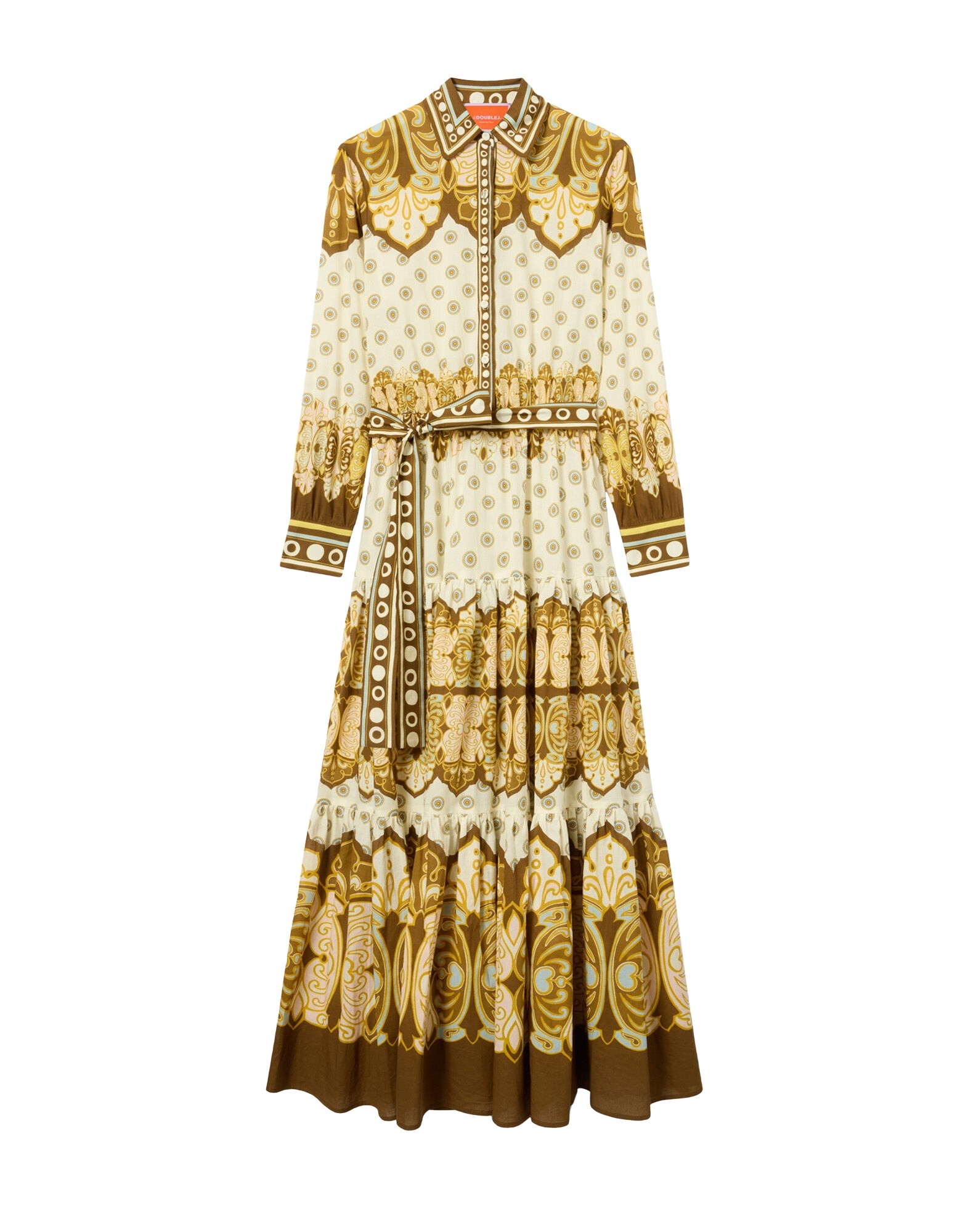 La DoubleJ Bellini Dress in Cocoon Placée Brown - Dresses - Milanese Maximalist Fashion at Coveti