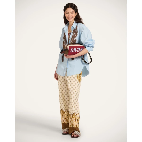 La DoubleJ Better Than Your Boyfriend's Shirt in Solid Light Blue - Tops - Milanese Maximalist Fashion at Coveti