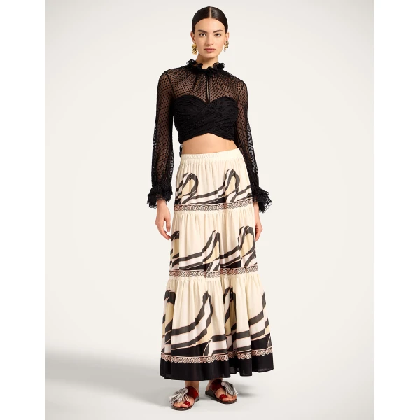 La DoubleJ Big Skirt in Ambrosia Placée Pale Pink - Skirts - Milanese Maximalist Fashion at Coveti