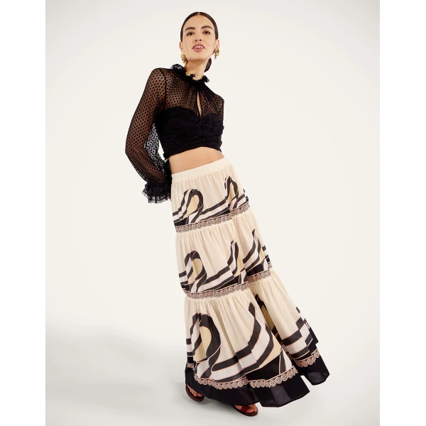 La DoubleJ Big Skirt in Ambrosia Placée Pale Pink - Skirts - Milanese Maximalist Fashion at Coveti