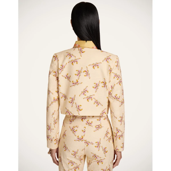 La DoubleJ Bijoux Jacket in Farfalla Buttercream - Jackets - Milanese Maximalist Fashion at Coveti