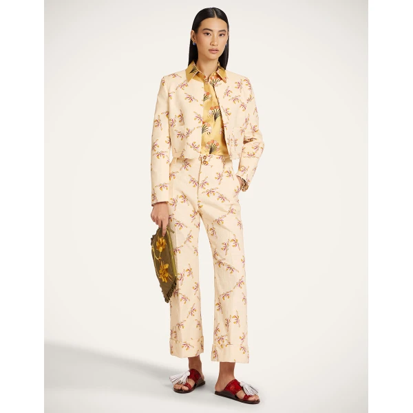 La DoubleJ Bijoux Jacket in Farfalla Buttercream - Jackets - Milanese Maximalist Fashion at Coveti