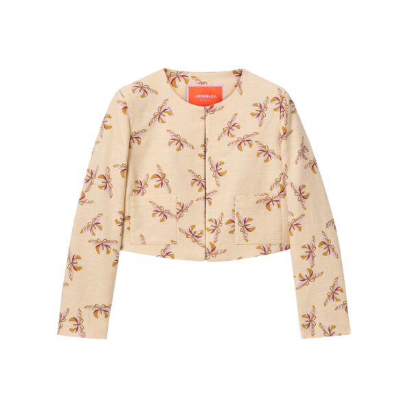 La DoubleJ Bijoux Jacket in Farfalla Buttercream - Jackets - Milanese Maximalist Fashion at Coveti