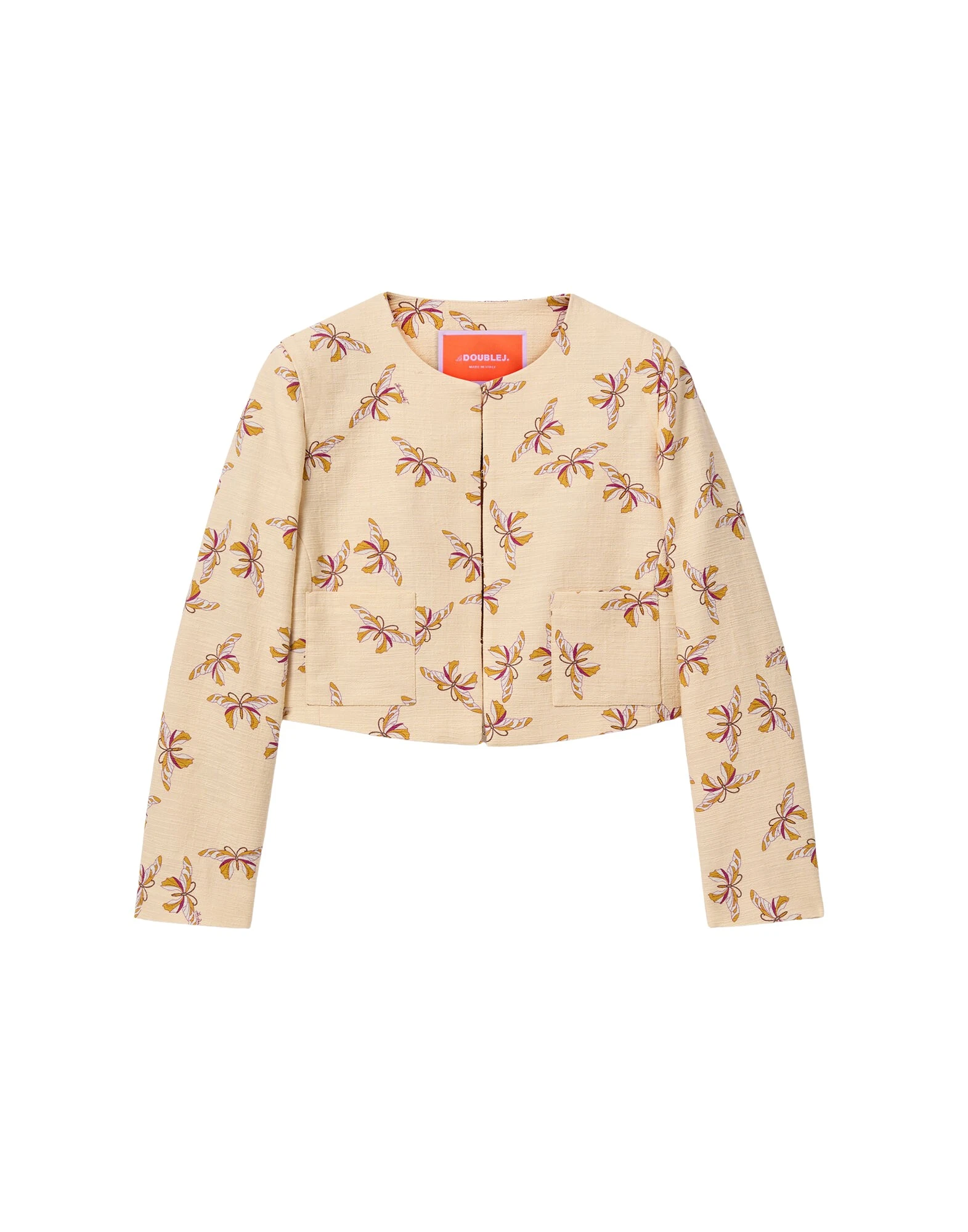 La-DoubleJ-Bijoux-Jacket-in-Farfalla-Buttercream70006_nobg La DoubleJ Bijoux Jacket in Farfalla Buttercream - Jackets - Milanese Maximalist Fashion at Coveti