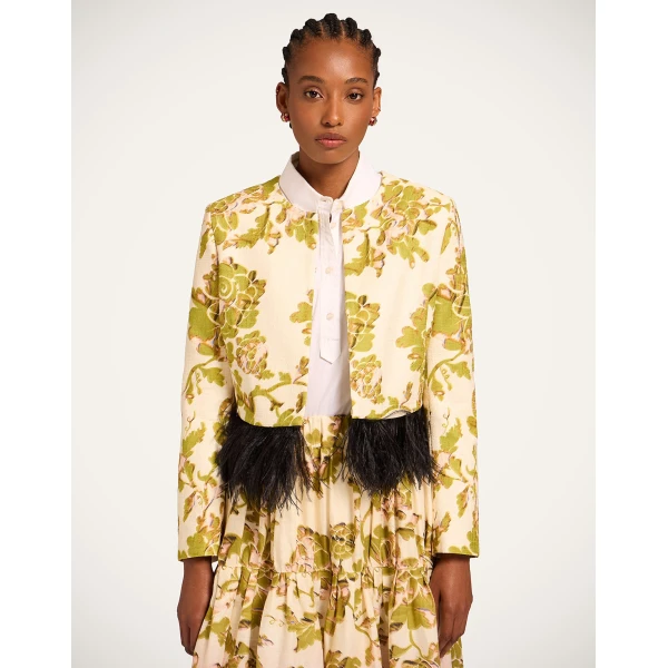 La DoubleJ Bijoux Jacket in Oasis Green - Jackets - Milanese Maximalist Fashion at Coveti