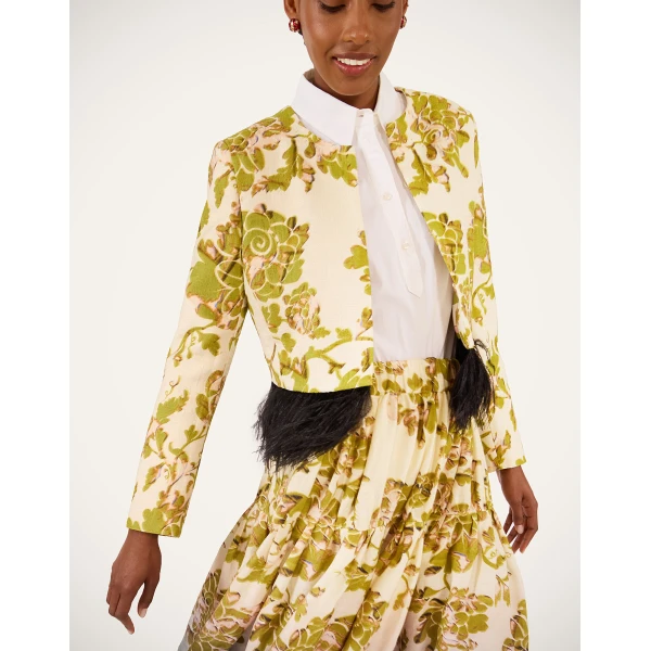 La DoubleJ Bijoux Jacket in Oasis Green - Jackets - Milanese Maximalist Fashion at Coveti